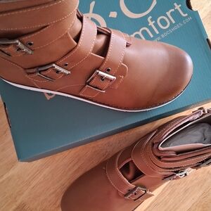 BOC Women's Brown Moto Boots